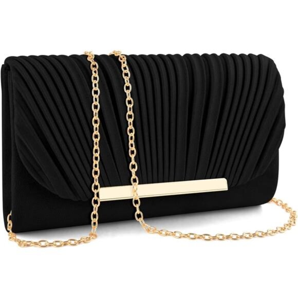 Clutch Purses Evening Handbags Formal Black2 - Picture 1 of 7